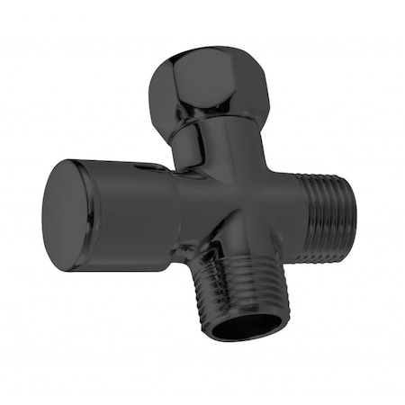 Westbrass 1/2" IPS 3-Way Shower Arm Diverter Valvefor Fixed and Handheld Showerheads, Matte Black D348-62